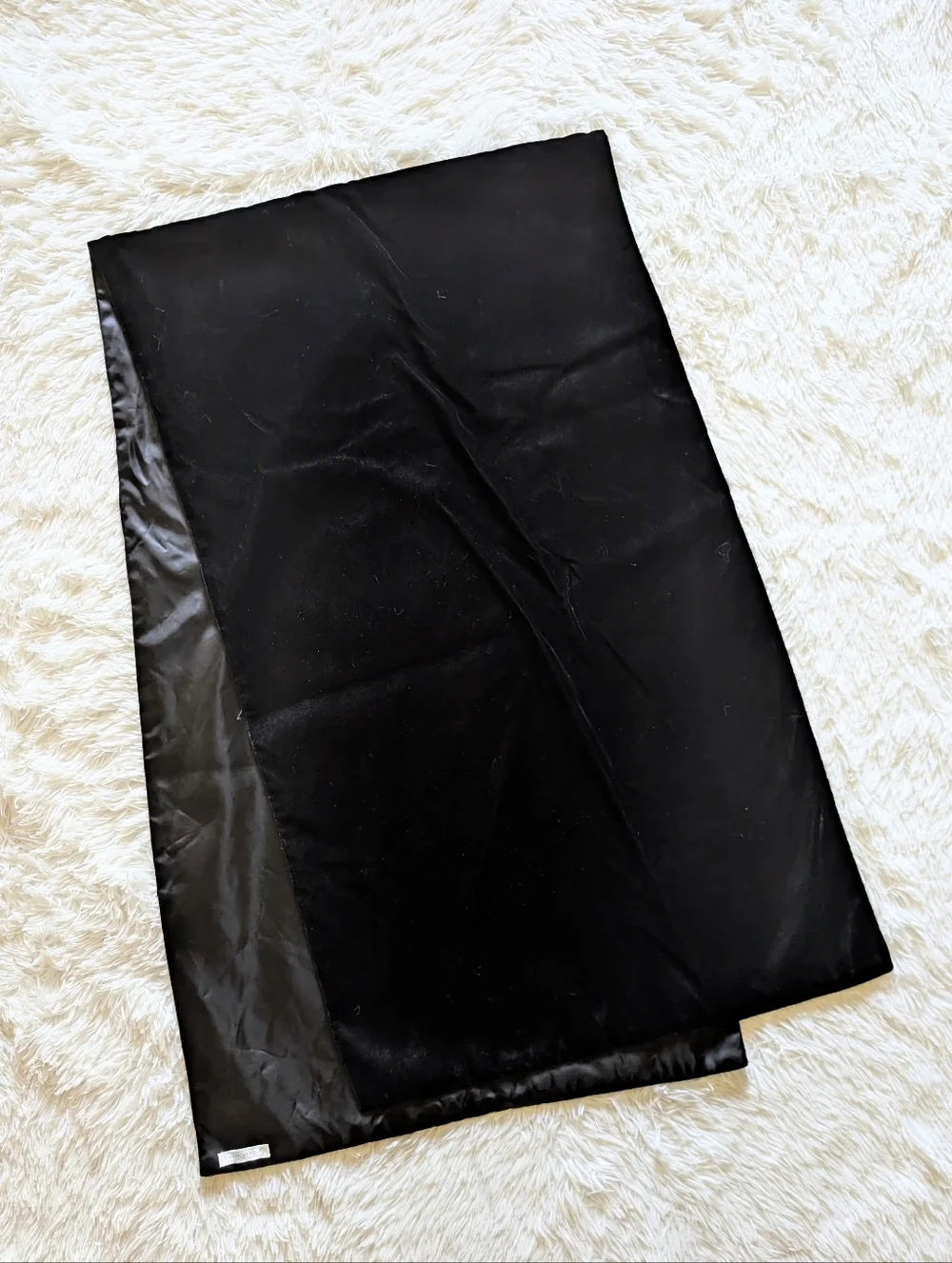 Vintage Jessica McClintock Black Velvet Extra Large Wrap Shawl 72x20